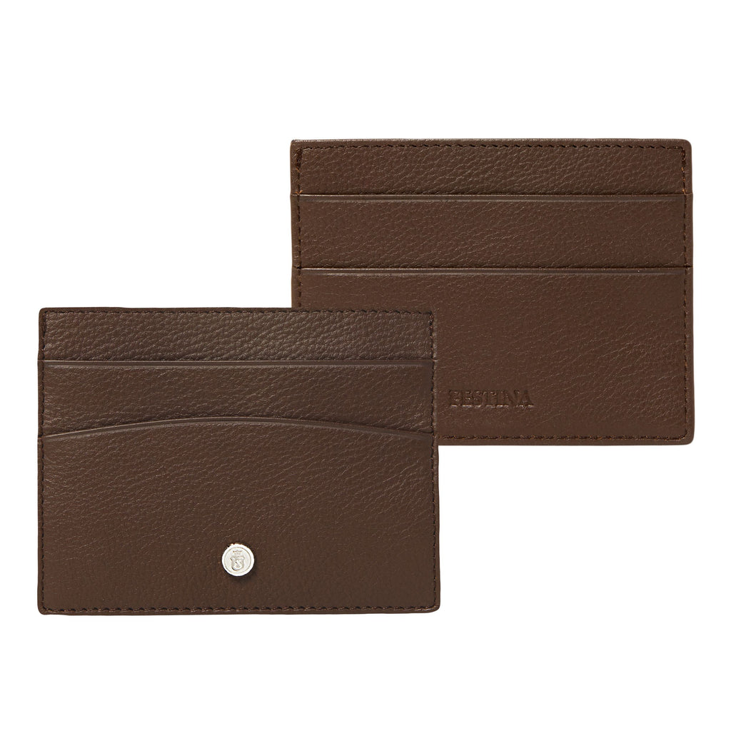  Mens designer wallets Festina luxury brown leather card holder BUTTON 