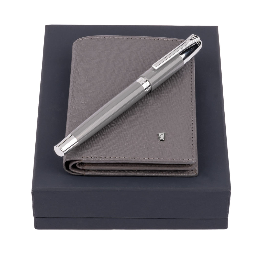  Welcome gift sets 2pc  FESTINA Grey Card holder & Ballpoint pen 