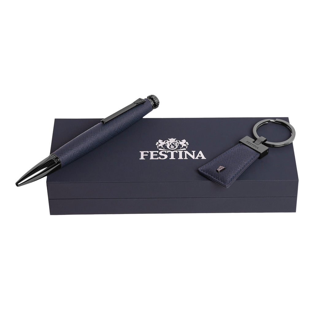 Ballpoint pen & key ring from Festina navy gift set Chronobike 
