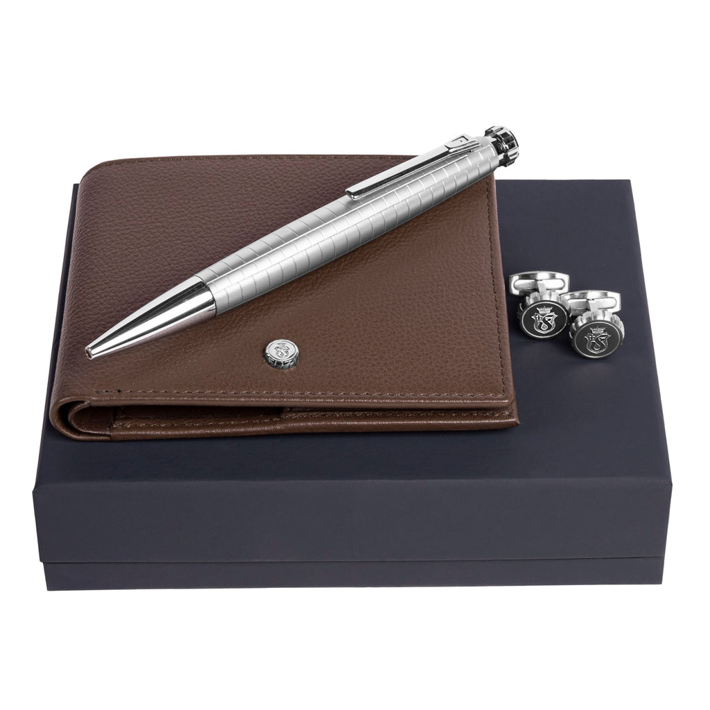 Luxury corporate gift set Festina ballpoint pen, wallet & cufflinks 
