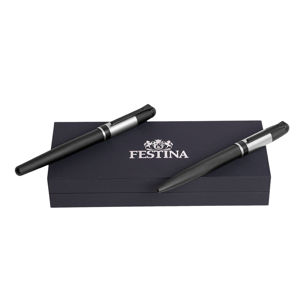 Set Festina Classicals Black Edition Silver | Ballpoint & rollerball pen