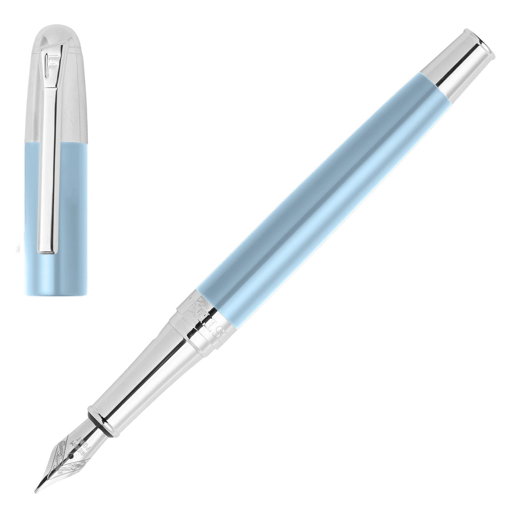  Festina light blue chrome Fountain pen Classicals in high quality 