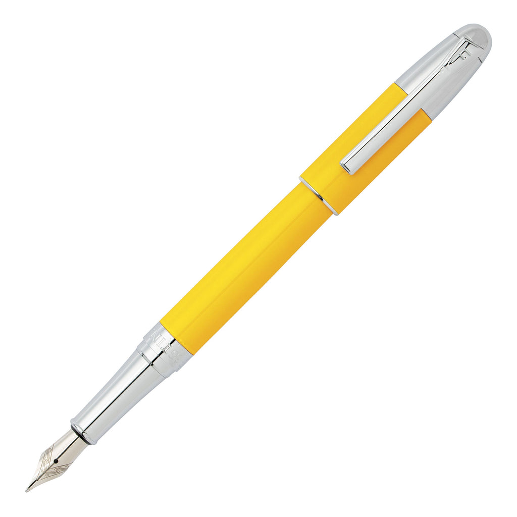  Writing instruments Festina yellow chrome fountain pen CLASSICIALS 