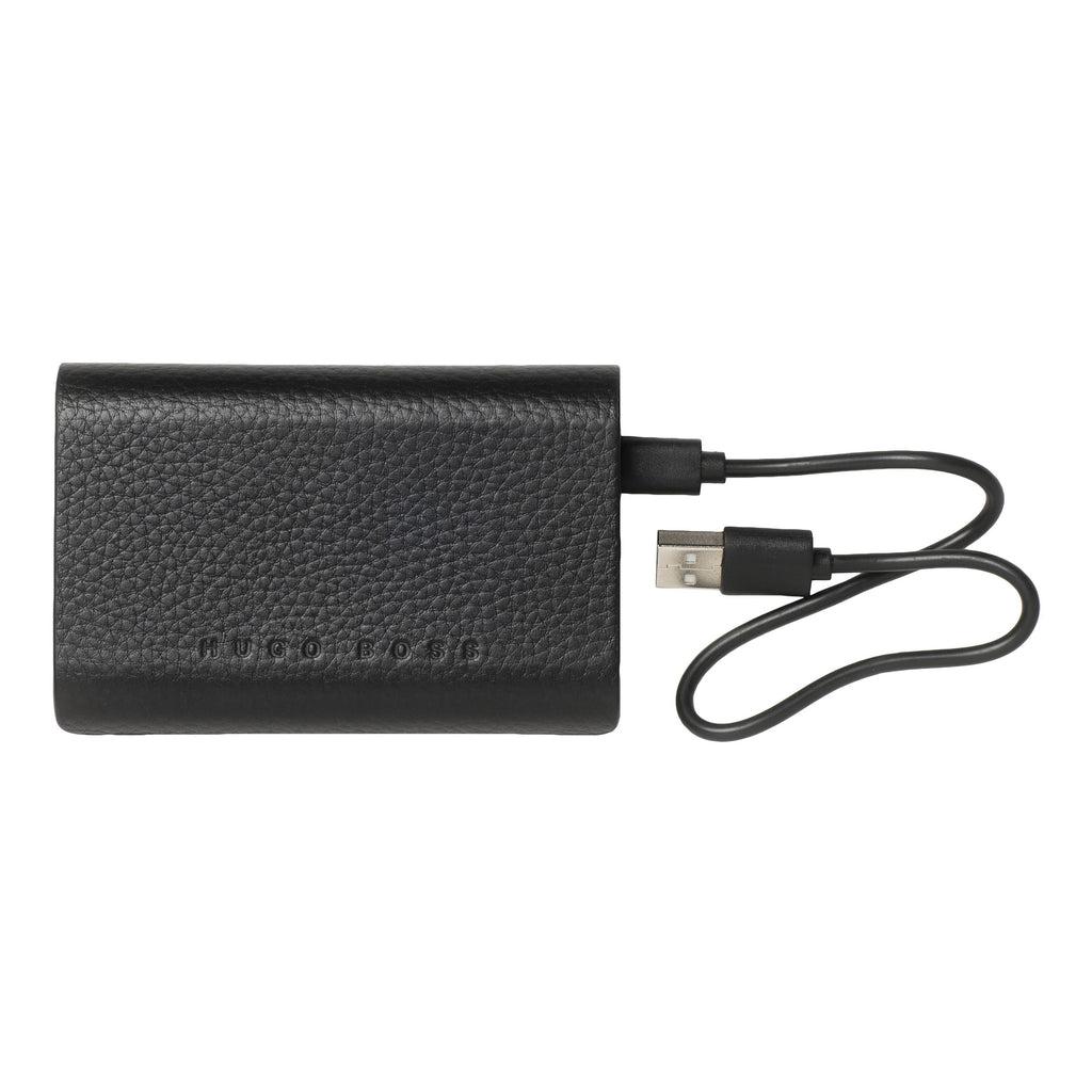  HUGO BOSS Black Leather Card holder with  Power bank | Gift for HIM