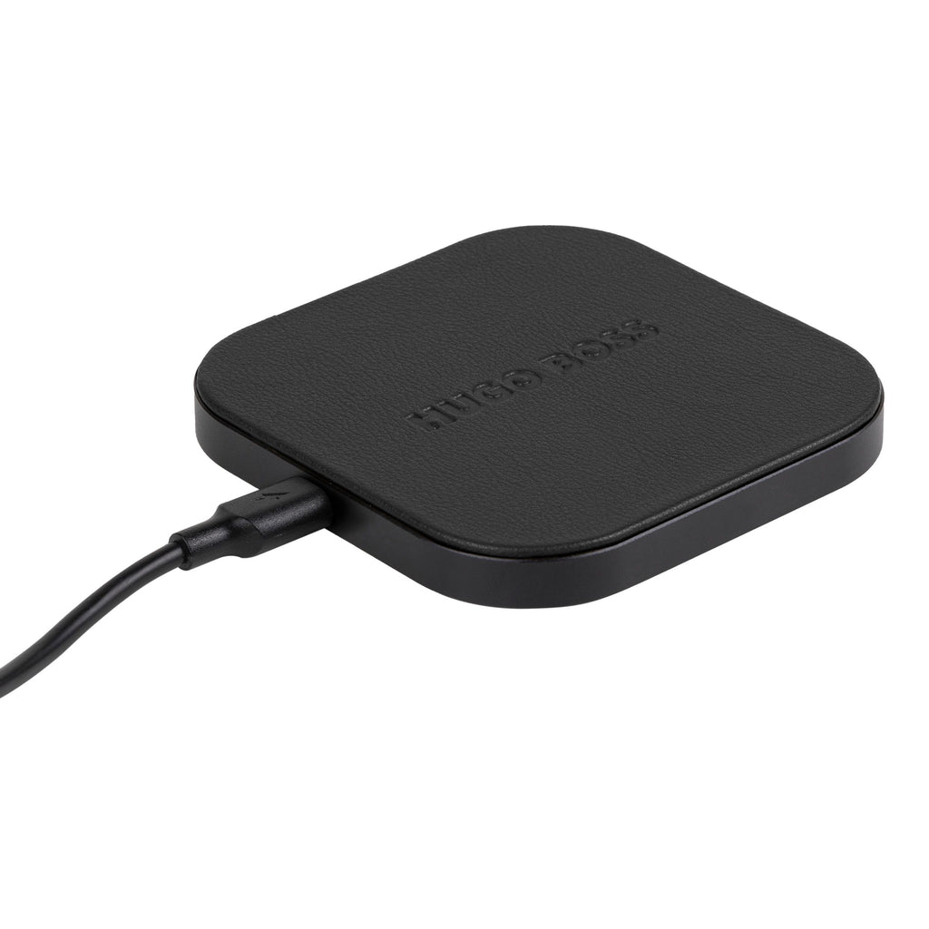  Men's designer charger Hugo Boss trendy black wireless charger ICONIC 