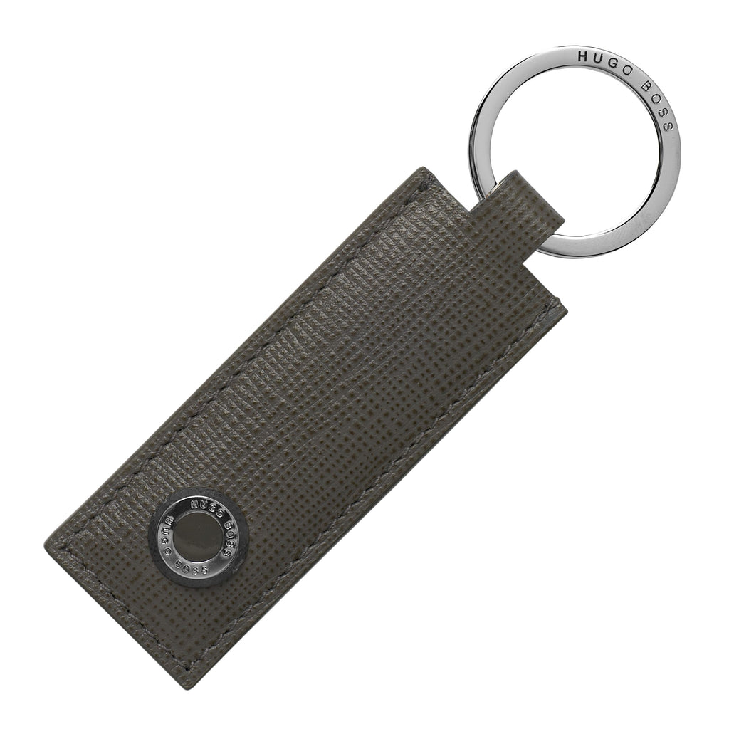  grey leather Key Ring Tradition from Hugo Boss business gifts in HK