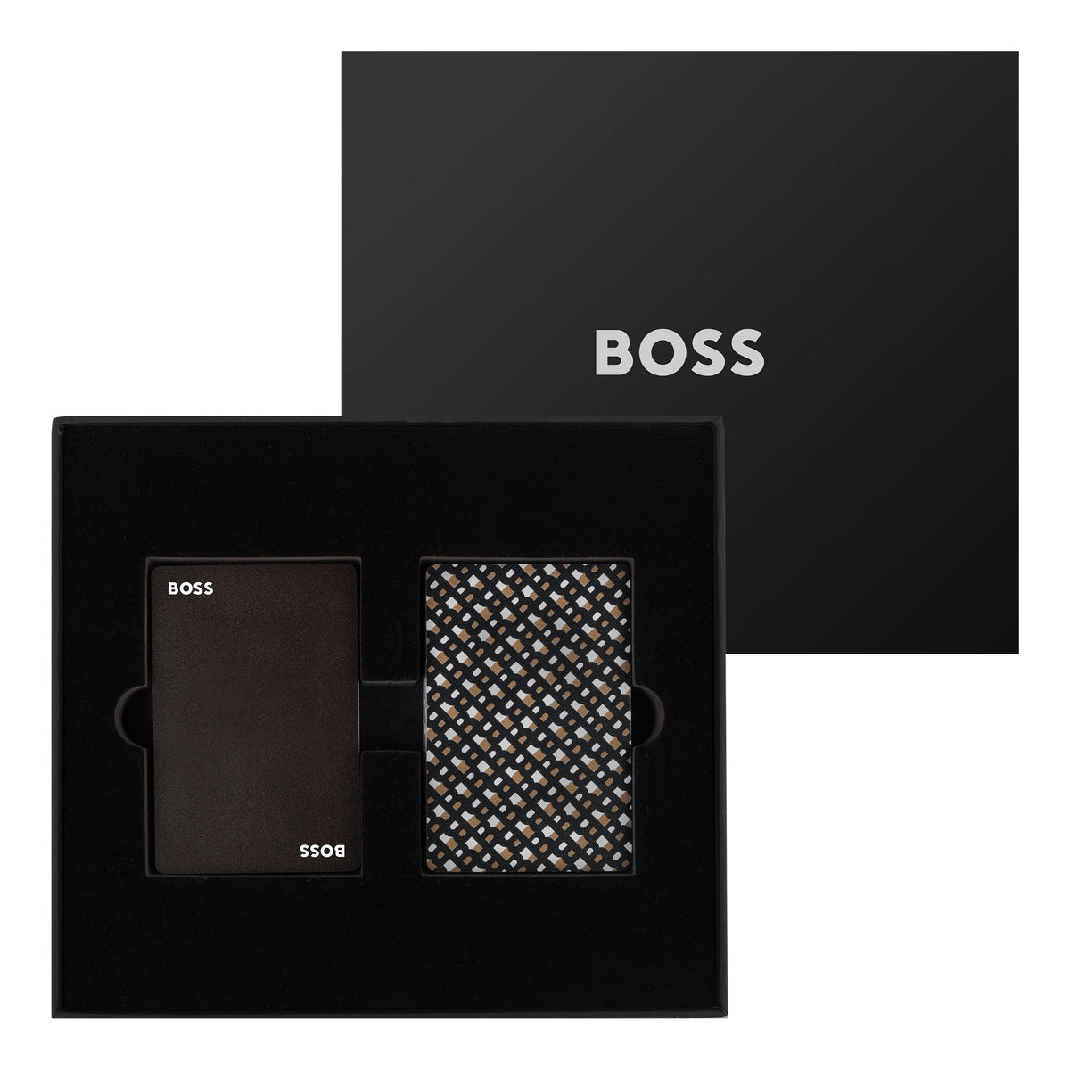 Designer poker cards set HUGO BOSS Playing cards 2 decks ICONIC Black