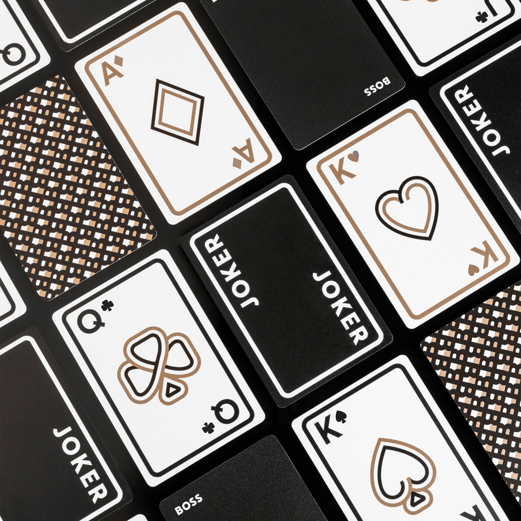  Men's luxury poker cards HUGO BOSS Playing cards 2 decks ICONIC Black 
