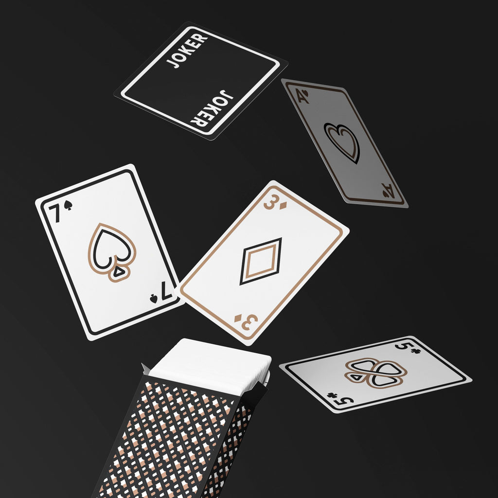   Designer poker cards set HUGO BOSS Playing cards 2 decks ICONIC Black 