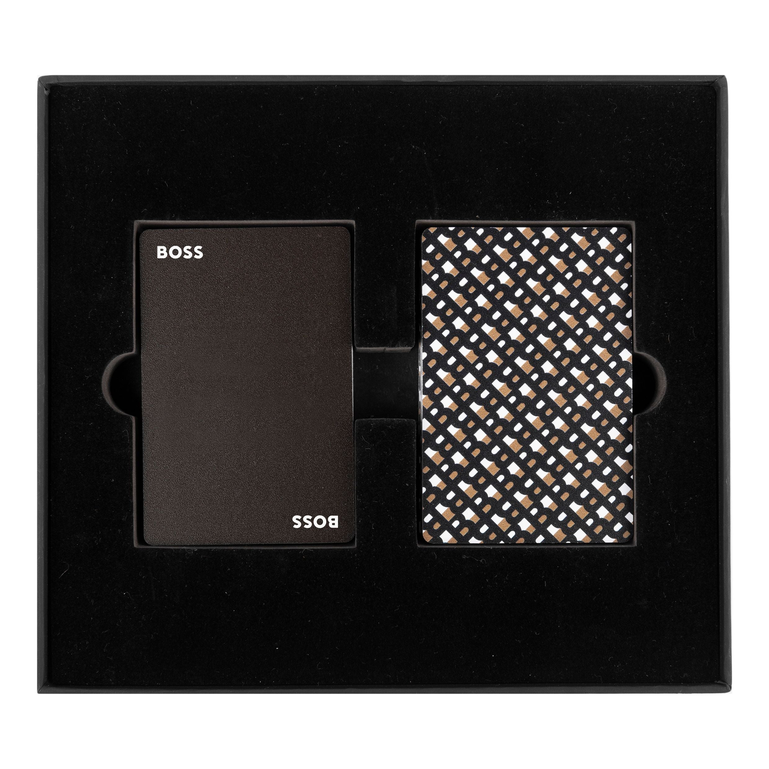Hugo Playing Card Designer poker cards set HUGO BOSS Playing cards 2 decks ICONIC Black ...