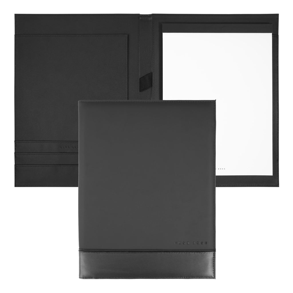  A4 Folder Explore in brushed grey from HUGO BOSS business gifts