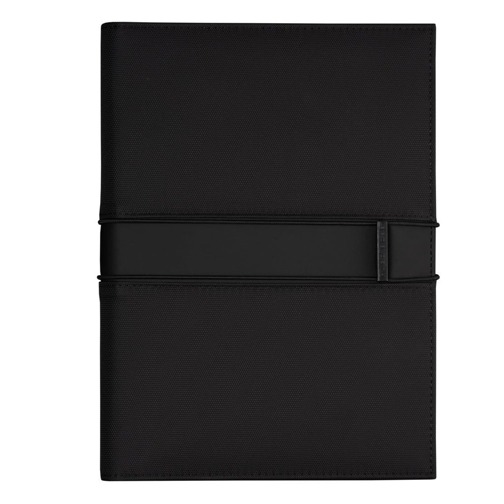 HUGO BOSS Black A5 Folder Outline with elastic string closure