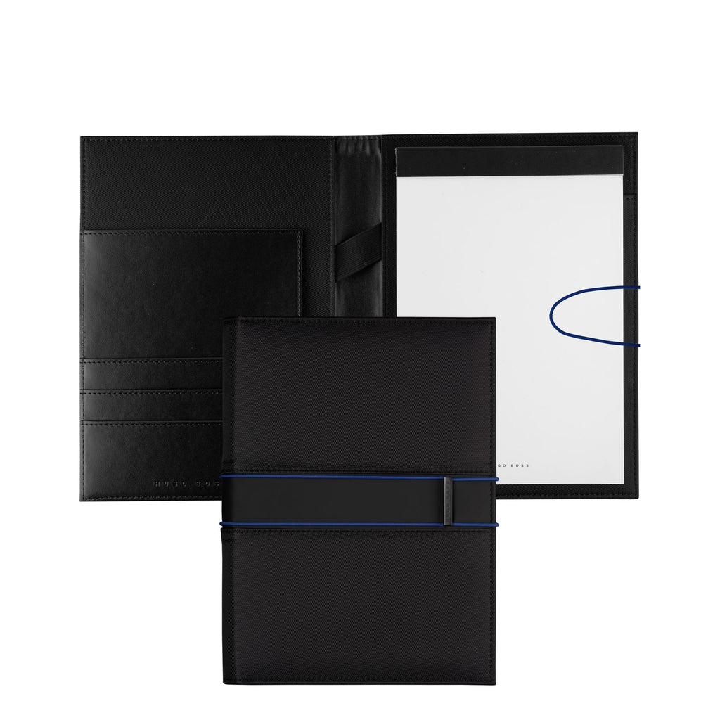 Gift for him Hugo Boss A5 Folder Outline with Blue Elastic band