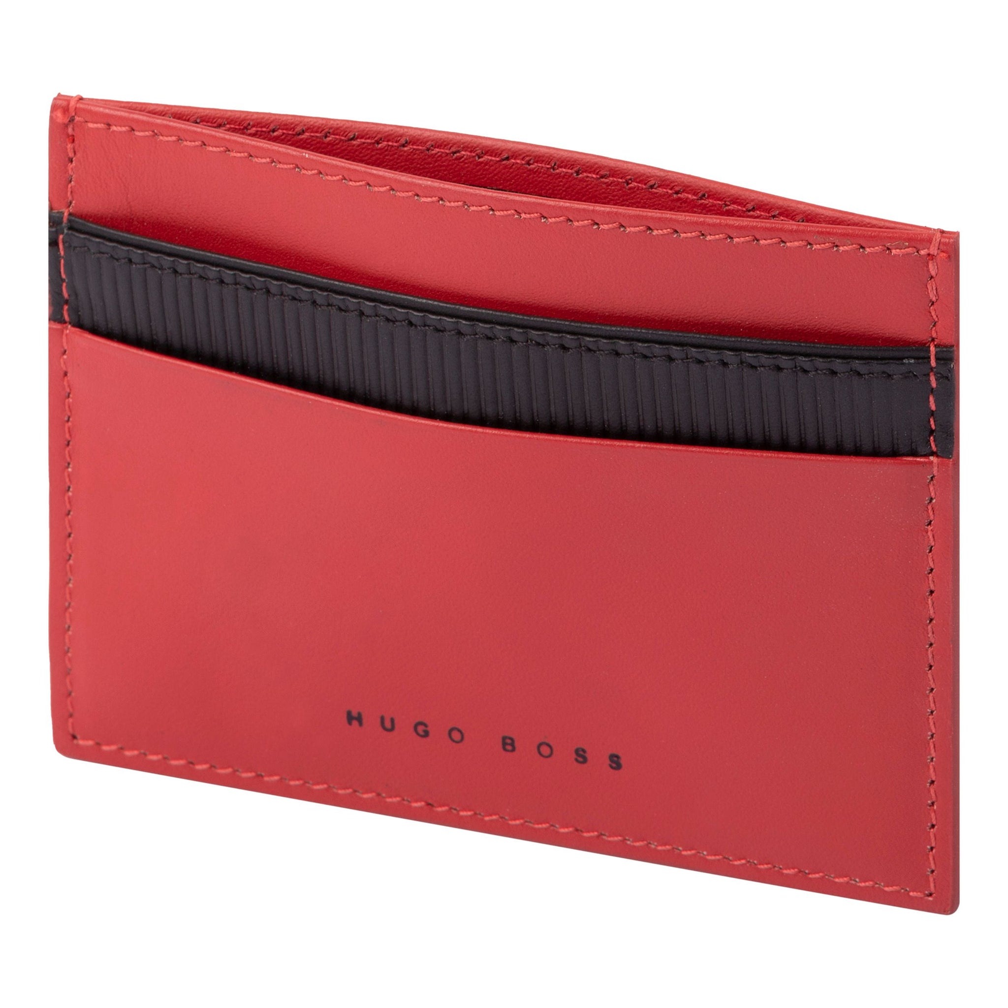 Men's designer wallets Hugo Boss fashion Red card holder Matrix