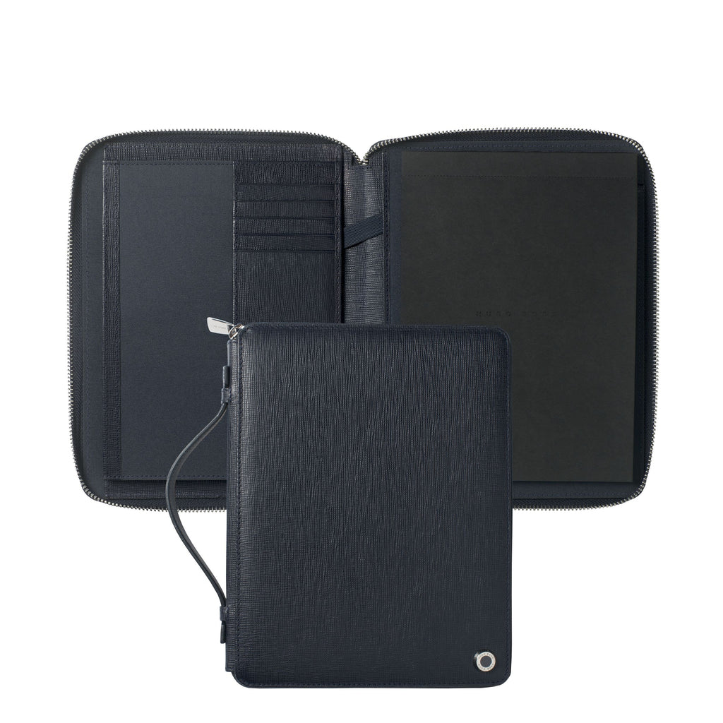  HUGO BOSS Leather Conference folder A5 with Gift Box | Tradition 