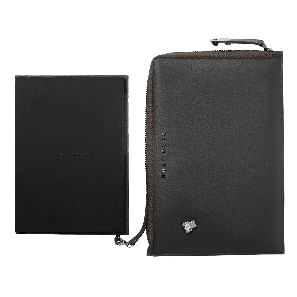 Small leather goods HUGO BOSS Grey A5 Conference folder Storyline 