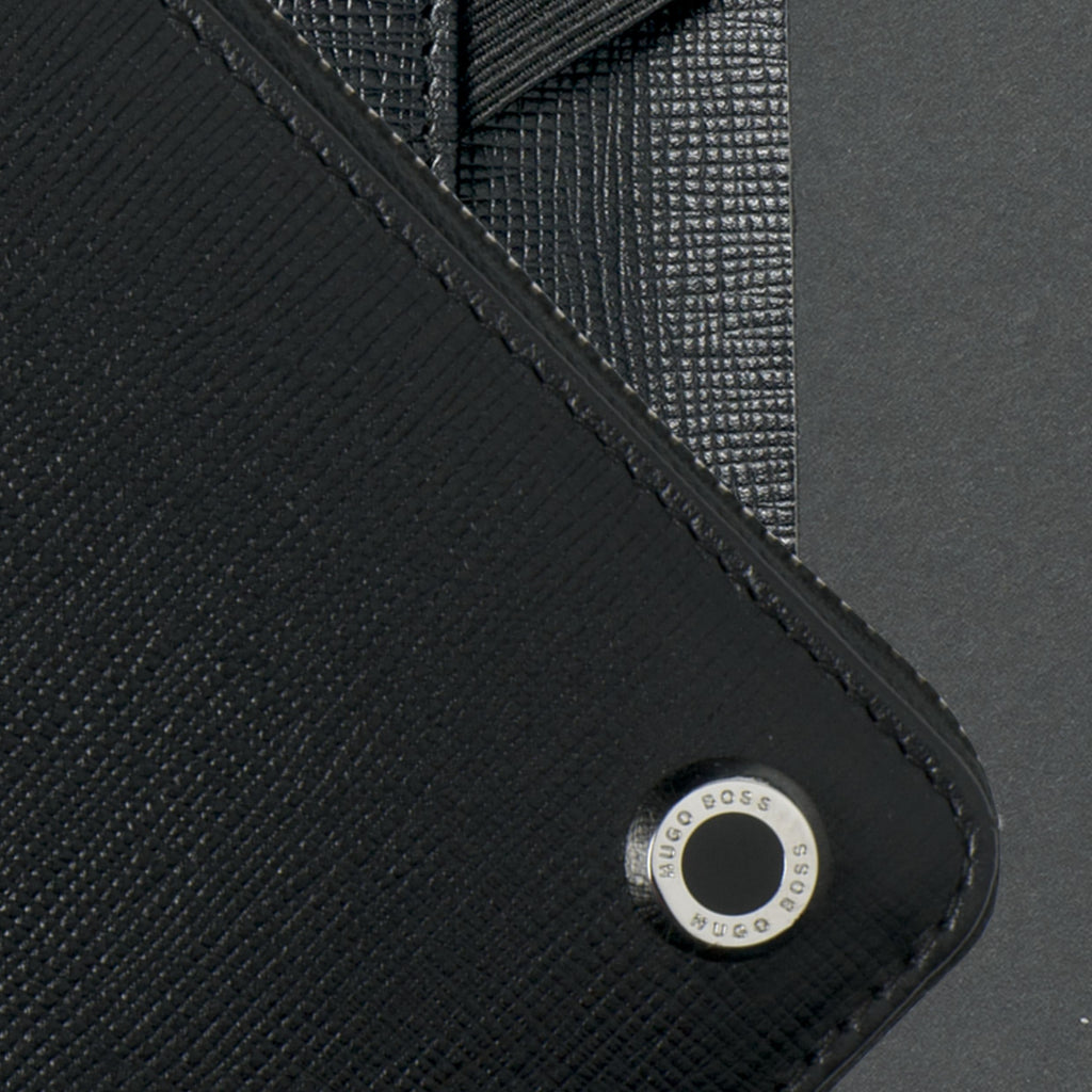 Vertical folders HUGO BOSS Black Leather Long zipped folder Tradition