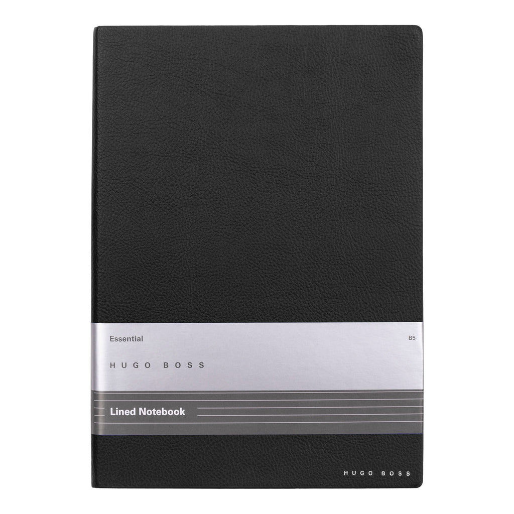   Fashion in style HUGO BOSS Black B5 Notebook Storyline Black Lined 