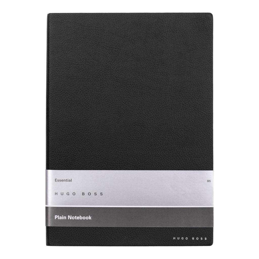HUGO BOSS Faux Leather Black Plain B5 Notebook Storyline 