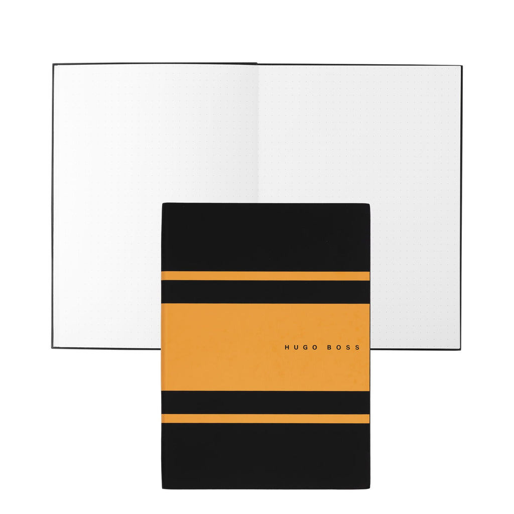  Gift for her HUGO BOSS Yellow A5 Notebook in rubberized cover 