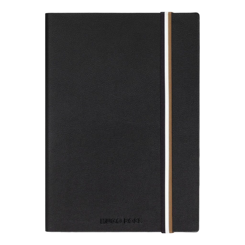  Mens luxury notebook Hugo Boss A5 fashion notebook Iconic black plain 