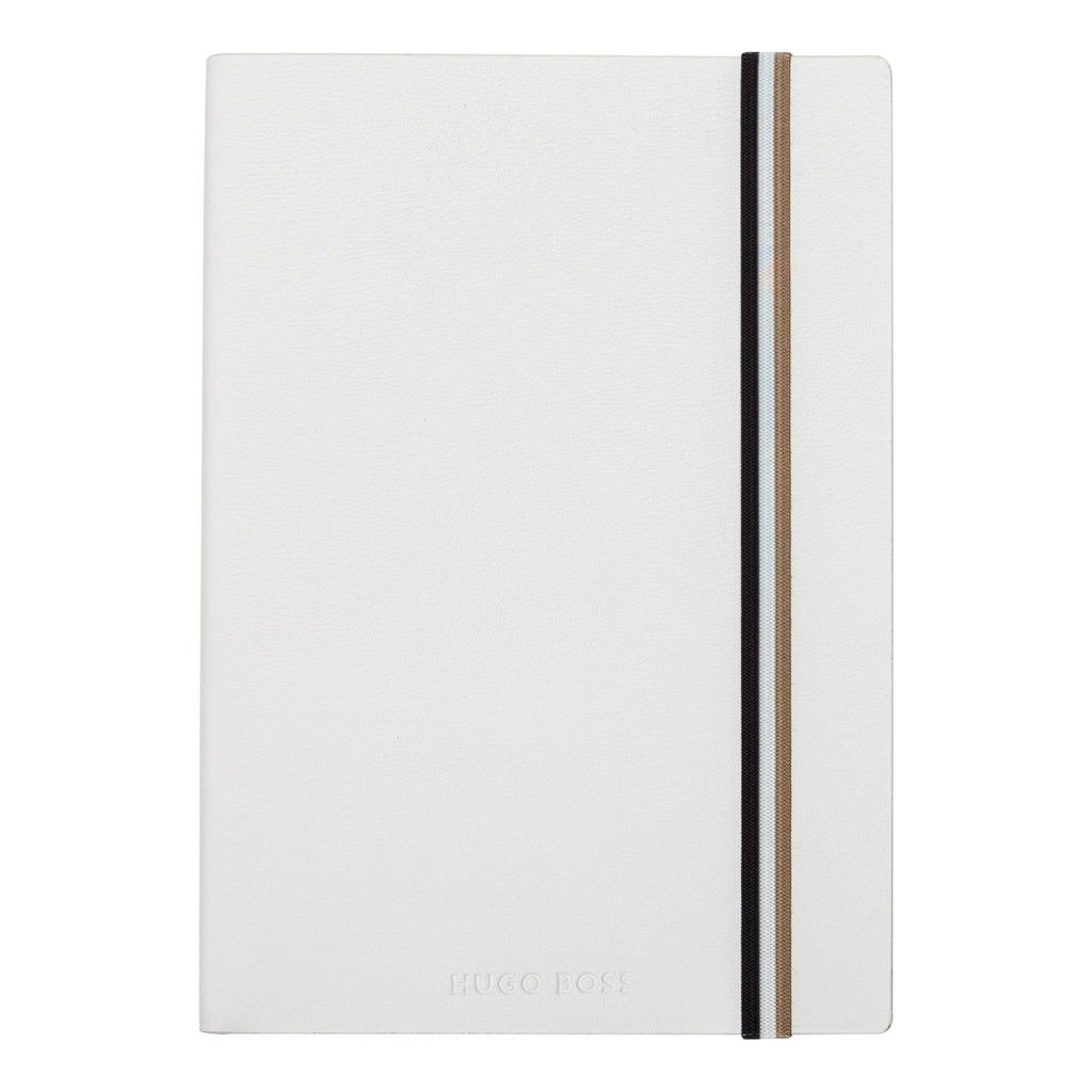  Mens designer notebook HUGO BOSS A5 Notebook Iconic white plain 