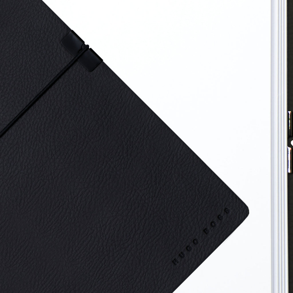  Men's designer notebook HUGO BOSS A5 dark blue Note pad Storyline 