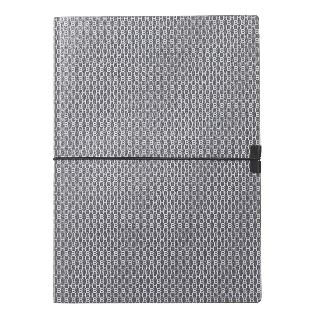 HUGO BOSS Note pad A5 Storyline Epitome Dark Grey with Elastic Band