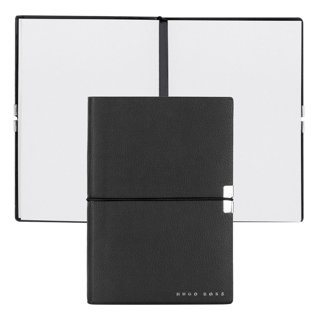 HUGO BOSS Black A6 Notebook with elastic band | Gift for HIM