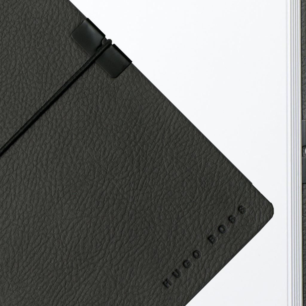  Mens designer notebook HUGO BOSS Dark grey A6 Note pad Storyline