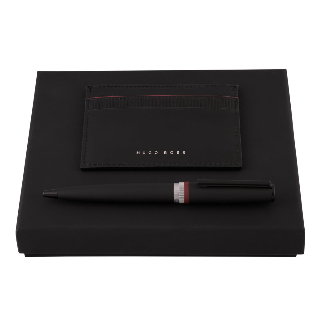  Luxury gift sets HUGO BOSS Fashion Ballpoint pen and Card Holder Gear