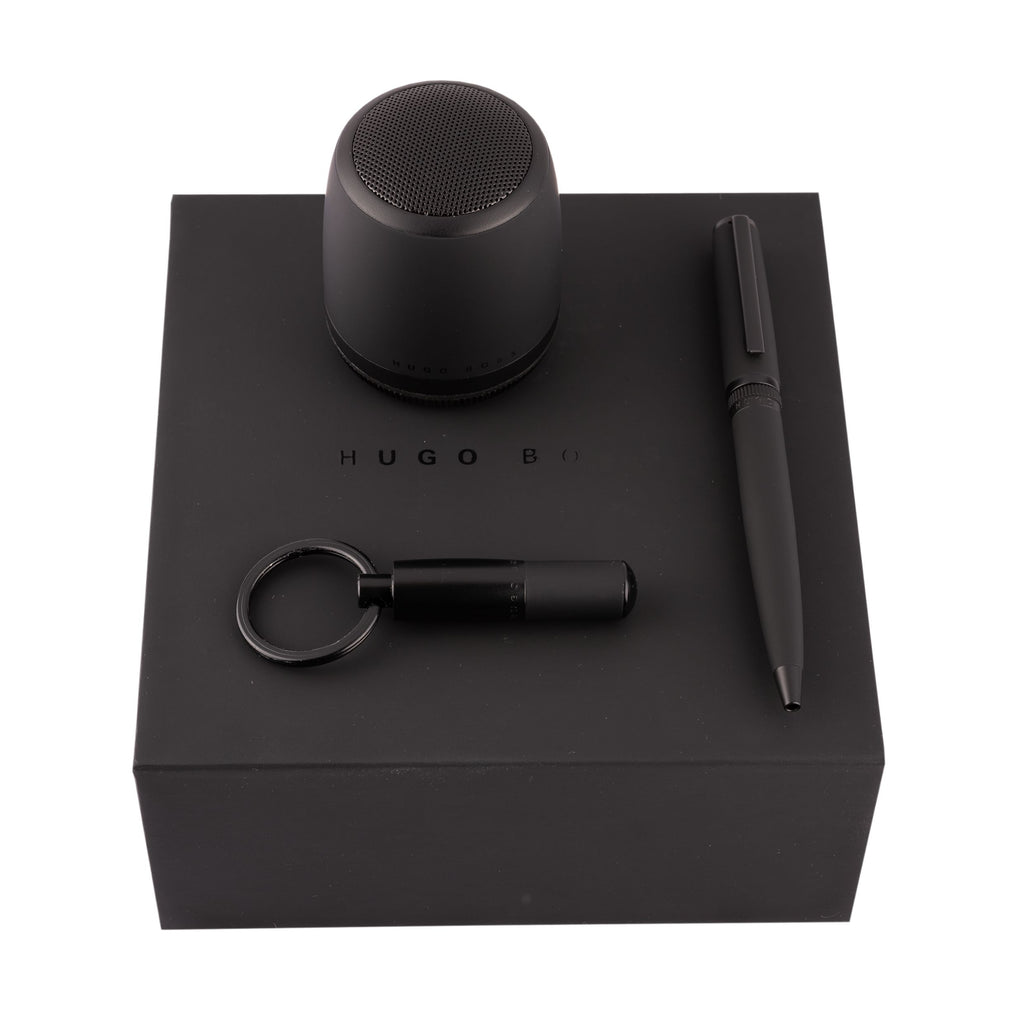  Black gift set HUGO BOSS Ballpoint pen, Key ring & Speaker Gear Matrix