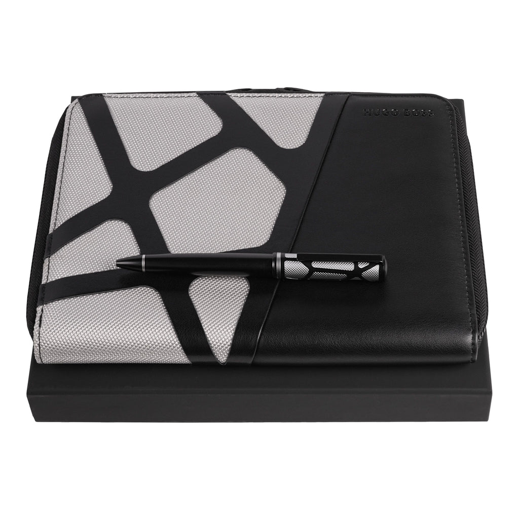  Gift sets Hugo Boss chrome Ballpoint pen & A5 conference folder Craft
