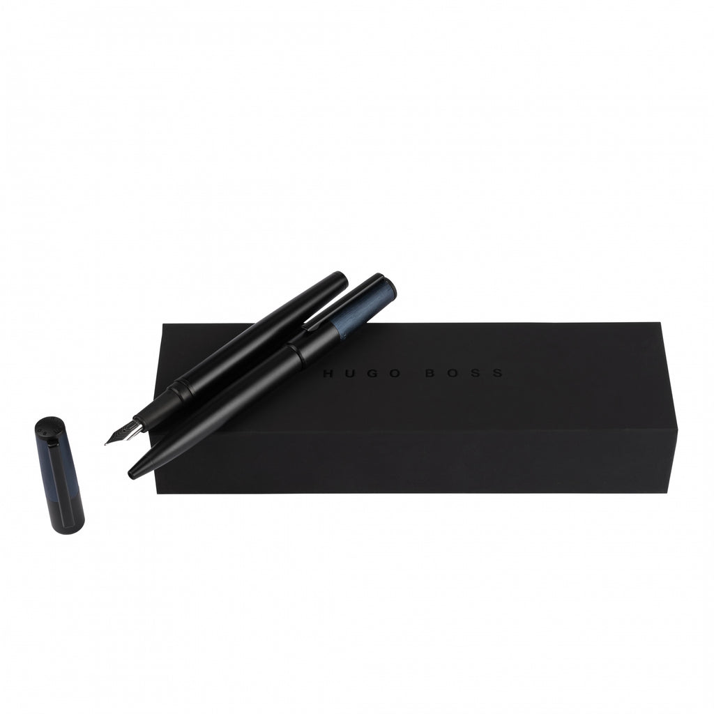 Pen set HUGO BOSS Black & Navy Ballpoint & Fountain pen Gear Minimal