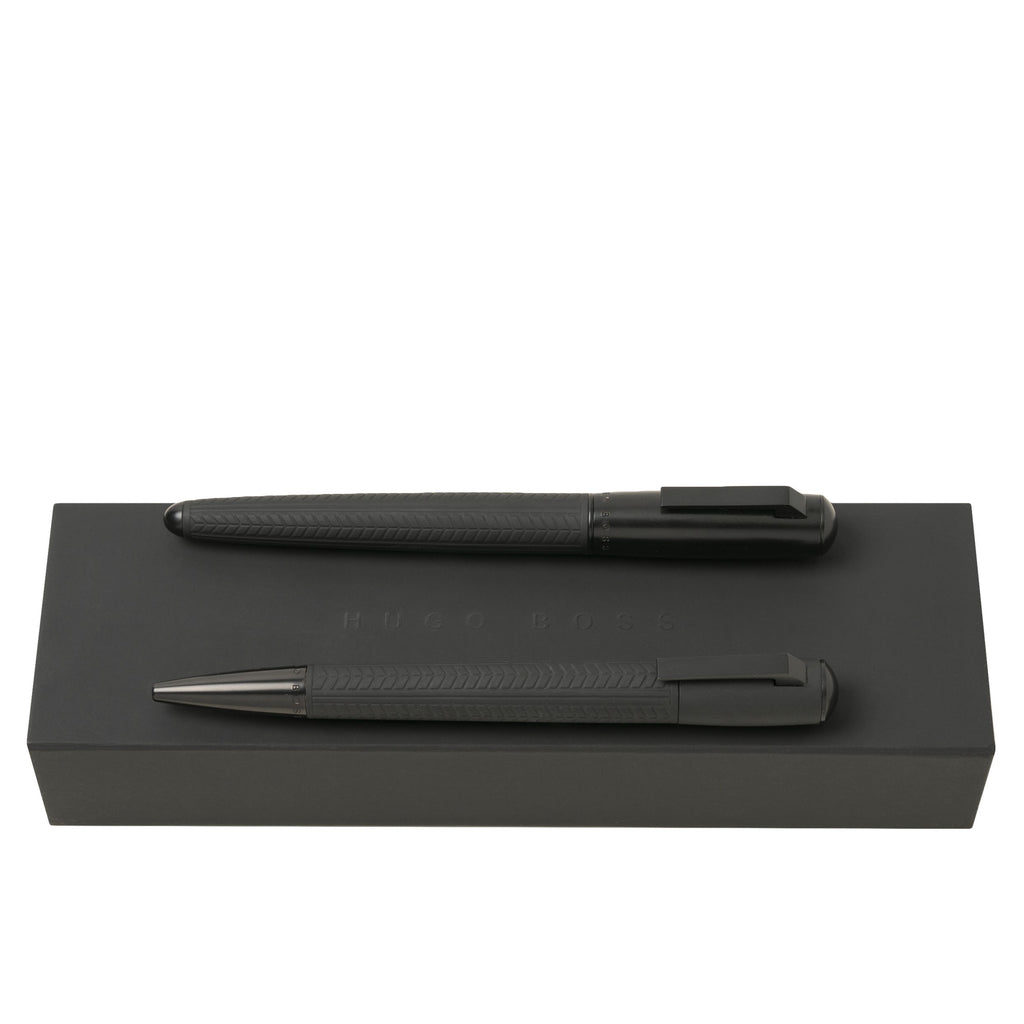  HUGO BOSS Pen Set for MEN | Pure Tire | Ballpoint pen & Fountain pen
