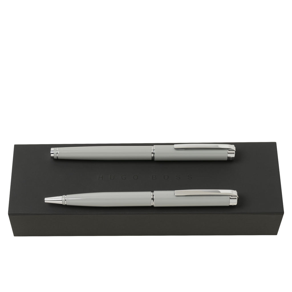 HUGO BOSS HPBP954K-Set Ace Light Grey (ballpoint pen & fountain pen)