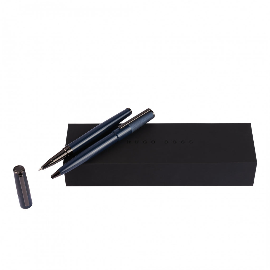  Men's pen set HUGO BOSS Navy ballpoint & rollerball pen Gear Minimal