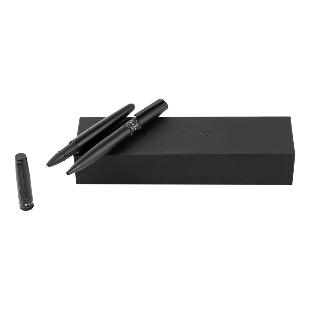 Pen set Illusion Gear Hugo Boss black ballpoint pen & rollerball pen
