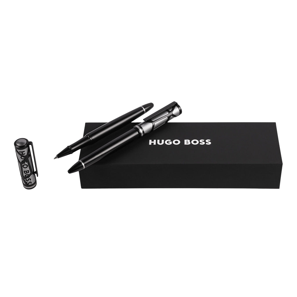 HUGO BOSS Pen Set CRAFT Chrome color | Ballpoint pen & Rollerball pen