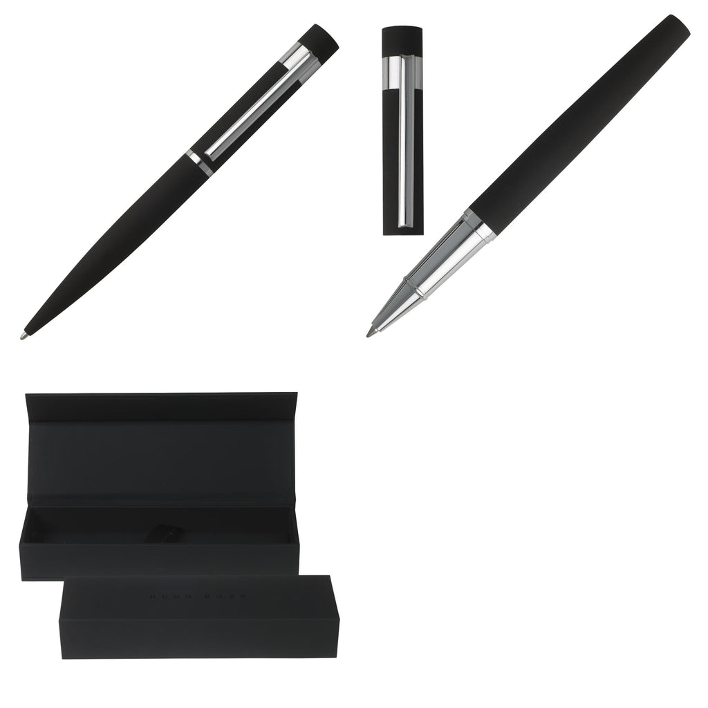 HUGO BOSS MEN'S Pen Set Loop Black | Ballpoint pen & Roller Pen