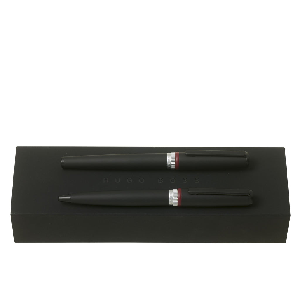 Corporate gift set Gear Hugo Boss black Ballpoint pen & Rollerball pen