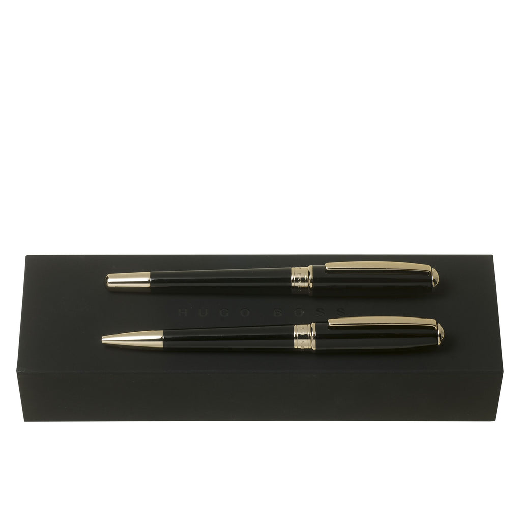  Pen set Essential Hugo boss lady black ballpoint pen & rollerball pen
