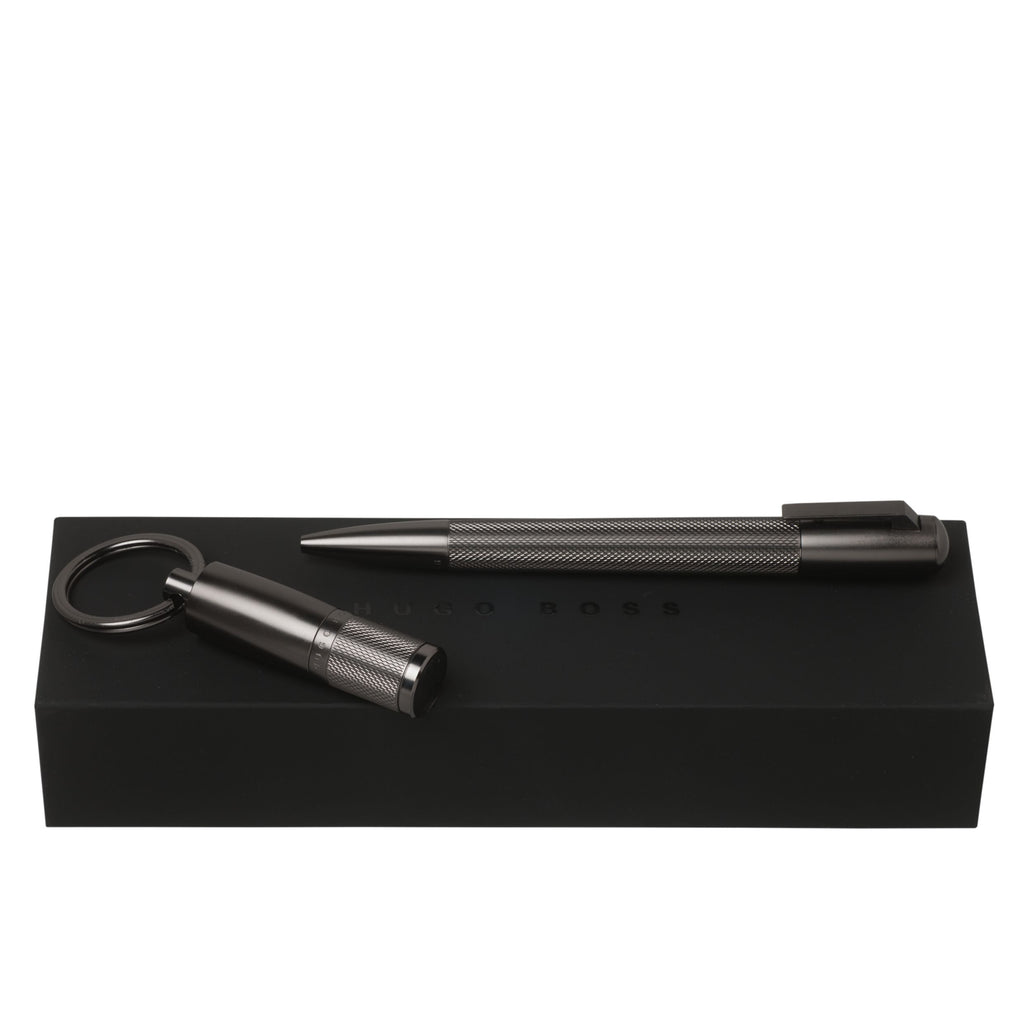  Gift sets HUGO BOSS Matte Dark Chrome Ballpoint pen & USB stick PURE