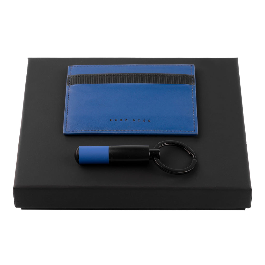 Luxury corporate gift sets Hugo Boss Blue Key Ring and Card Holder 