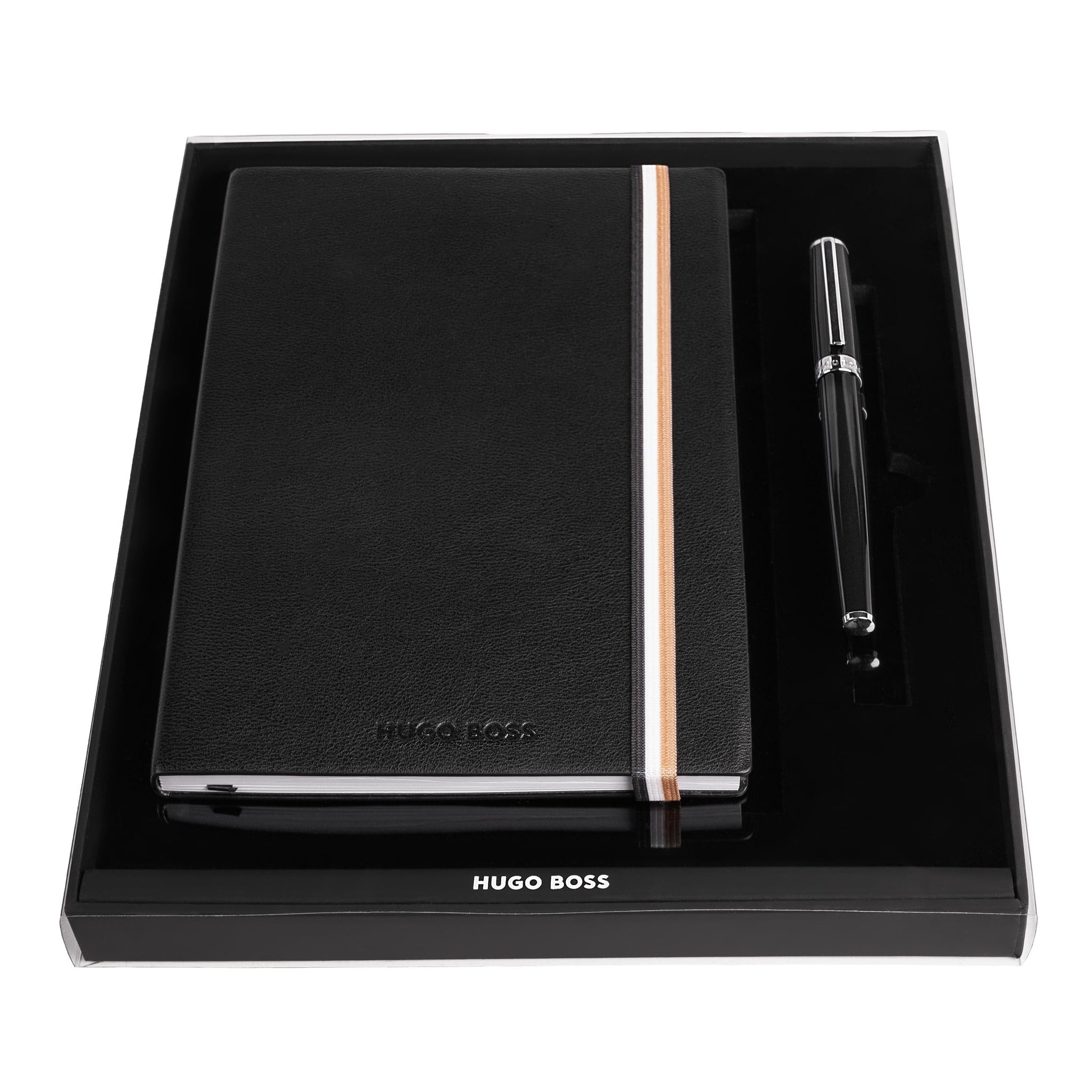 HUGO BOSS 筆記具セット 新品未使用 Men's premium gift set HUGO BOSS trendy Fountain pen & A5 Note pad