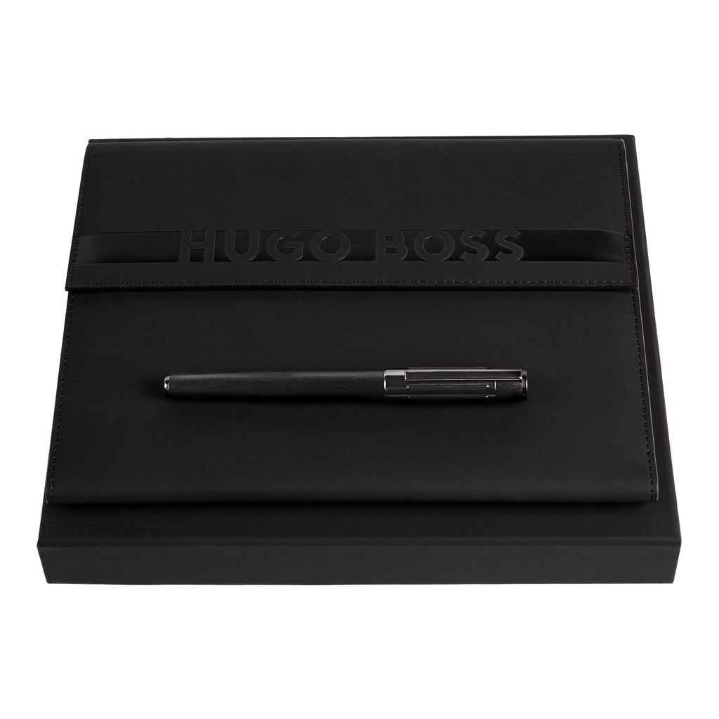 Rollerball pen & A5 folder from HUGO BOSS Black gift set in China