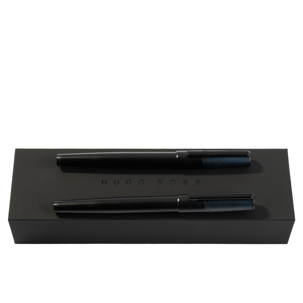  Pen set HUGO BOSS Black/ Navy rollerball & fountain pen Gear Minimal 
