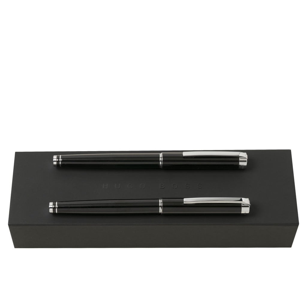  Black rollerball pen & fountain pen Ace from Hugo Boss luxury pen set