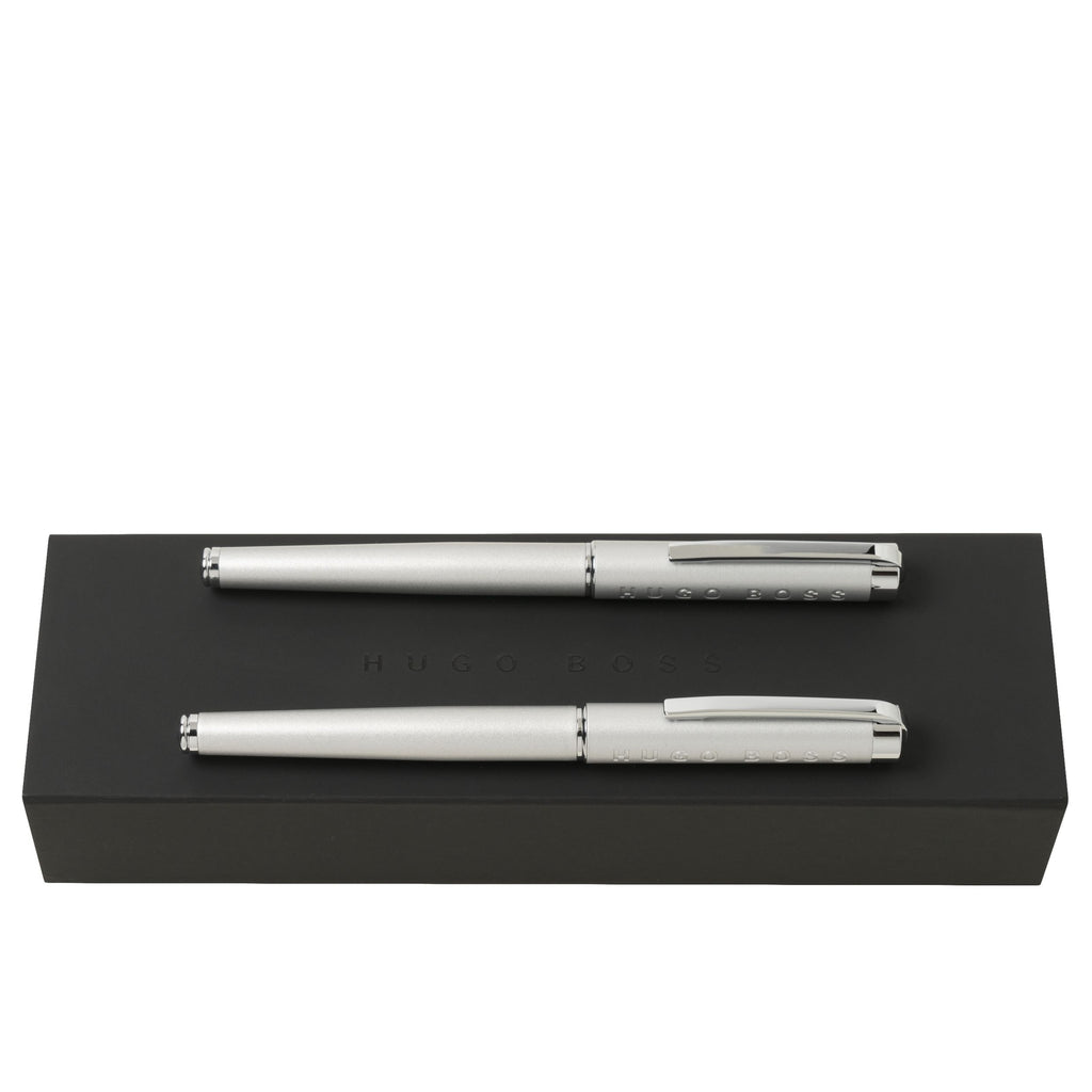  Premium pen sets HUGO BOSS Chrome rollerball & fountain pen Inception