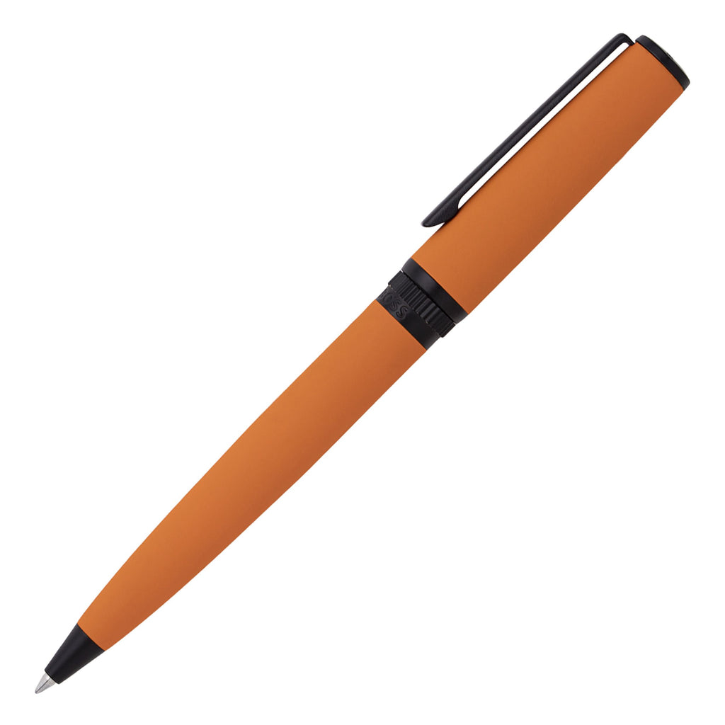  Hugo Boss Ballpoint pen GEAR MATRIX in orange soft touch finish